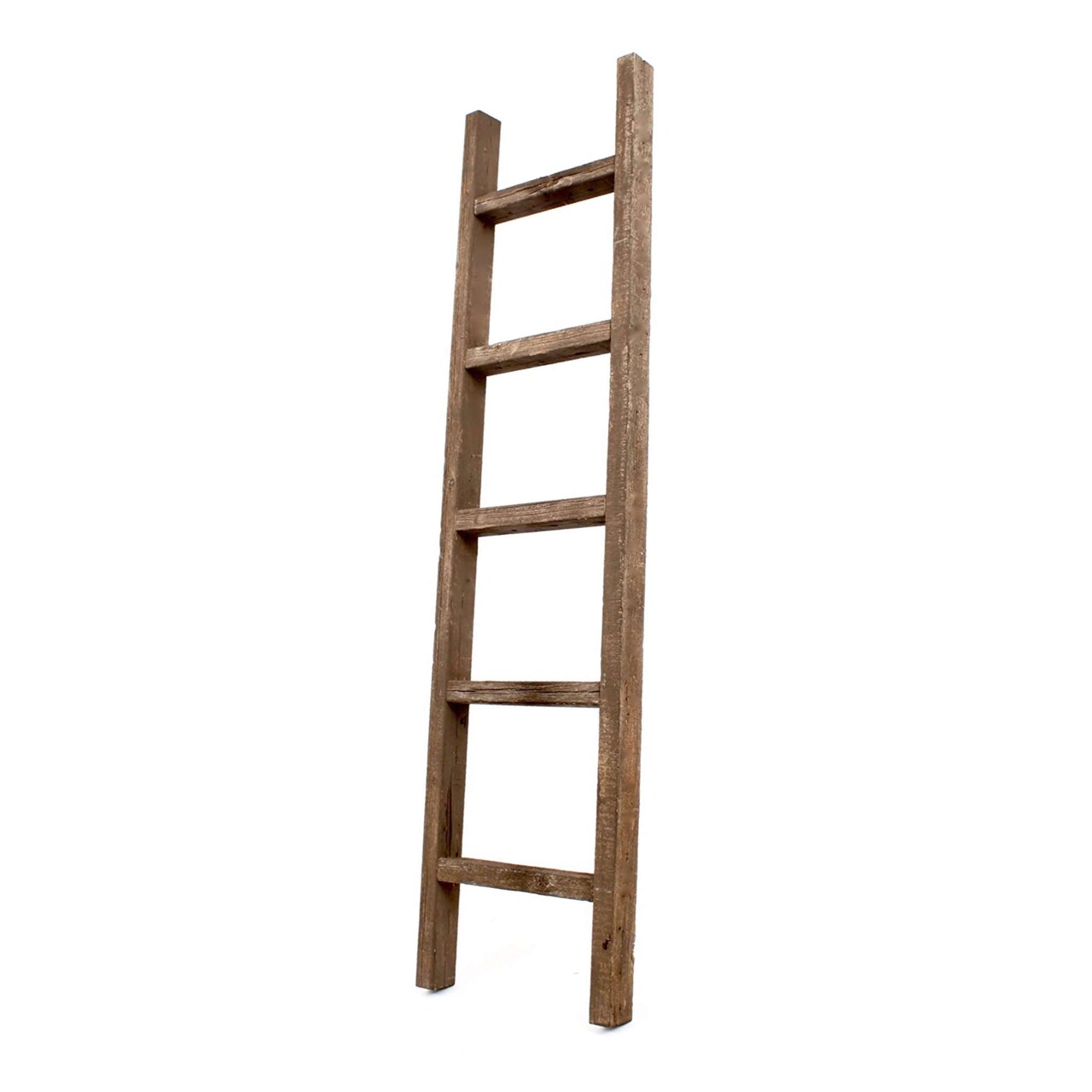 Rustic Farmhouse 4ft Reclaimed Wood Decorative Bookcase Ladder